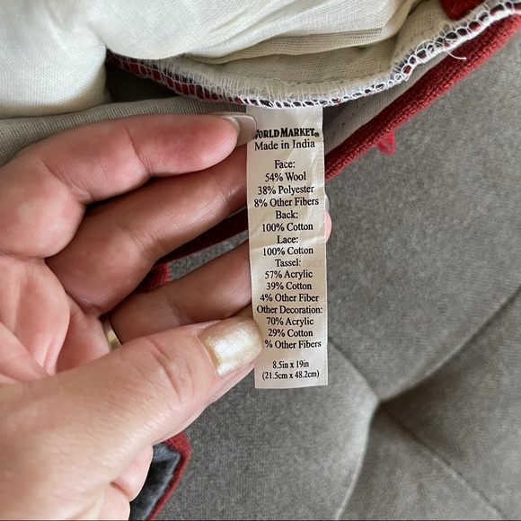 World Market embroidered boho Christmas stocking - Picture 5 of 5